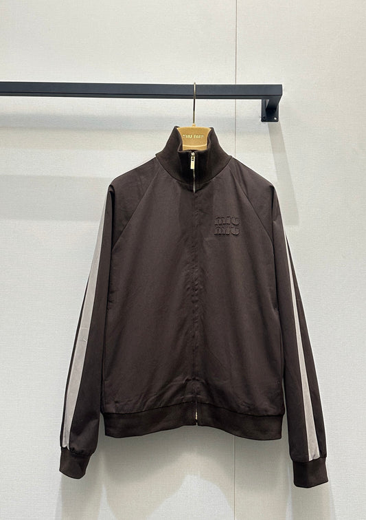 26SS NEW patchwork lettering contrast zipper jacket