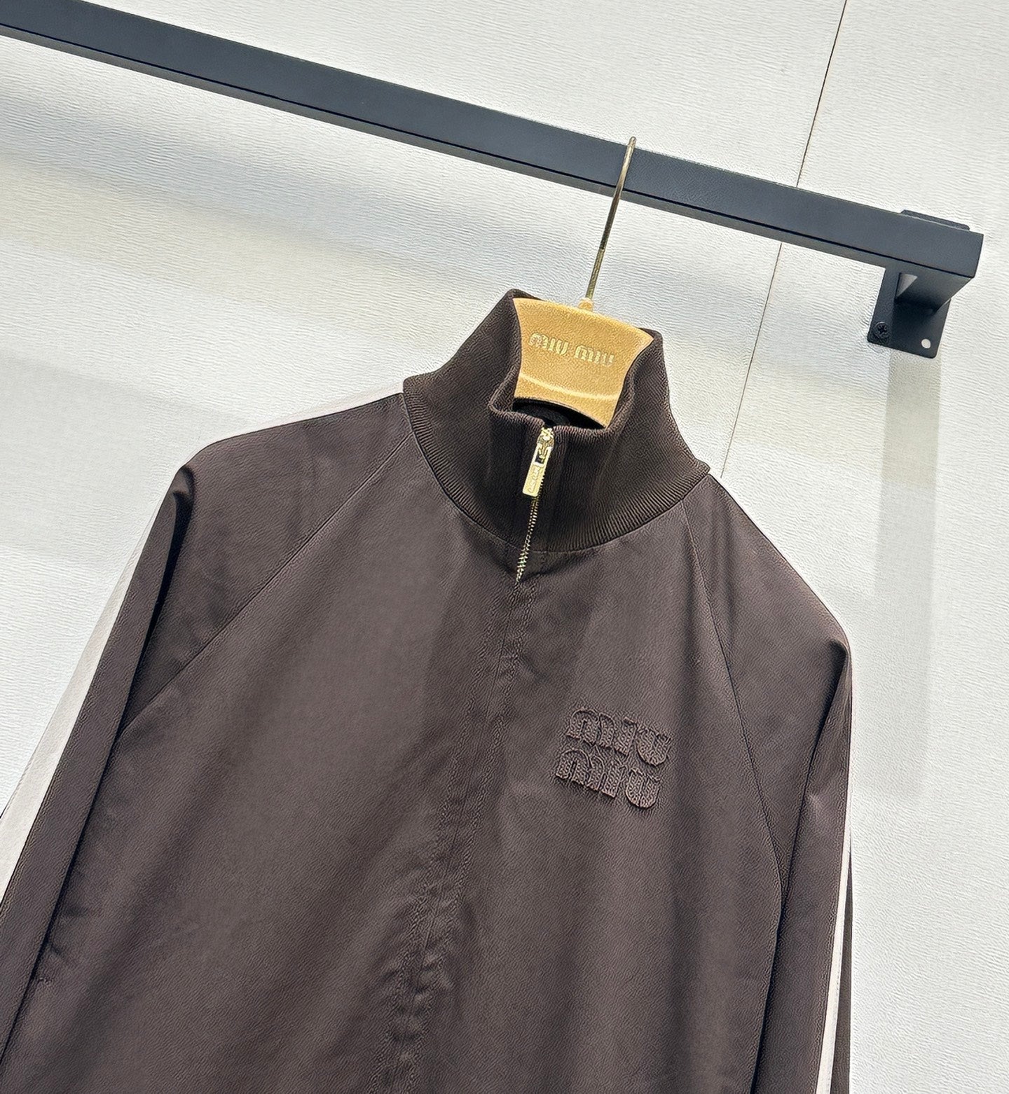 26SS NEW patchwork lettering contrast zipper jacket