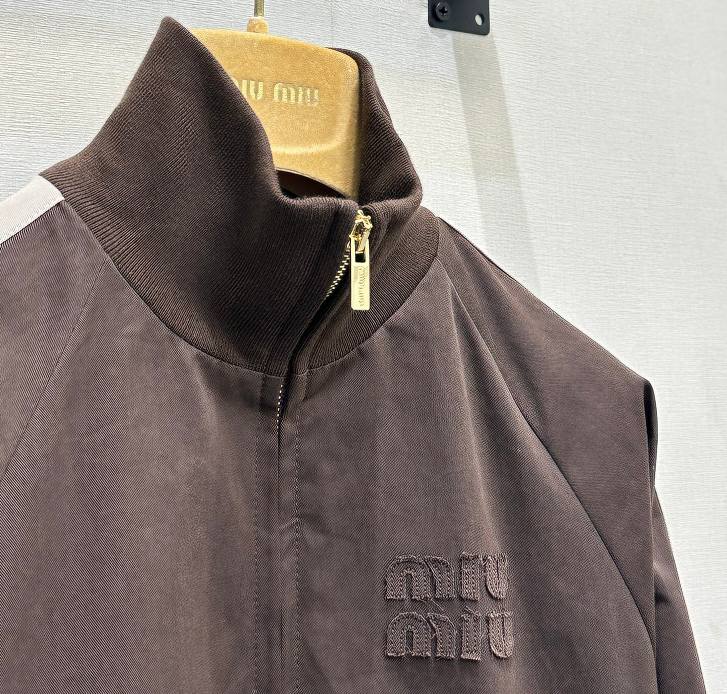 26SS NEW patchwork lettering contrast zipper jacket