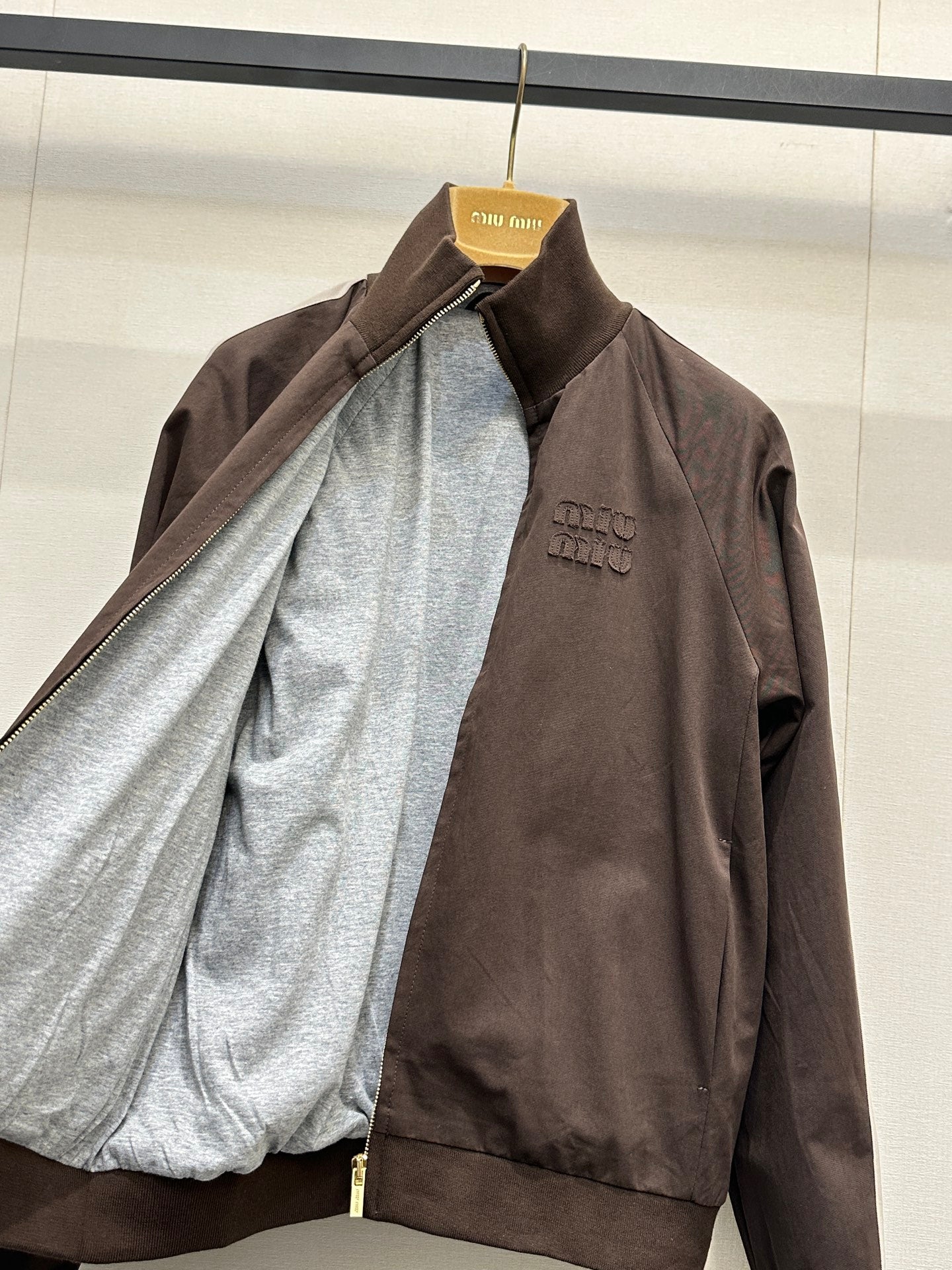 26SS NEW patchwork lettering contrast zipper jacket
