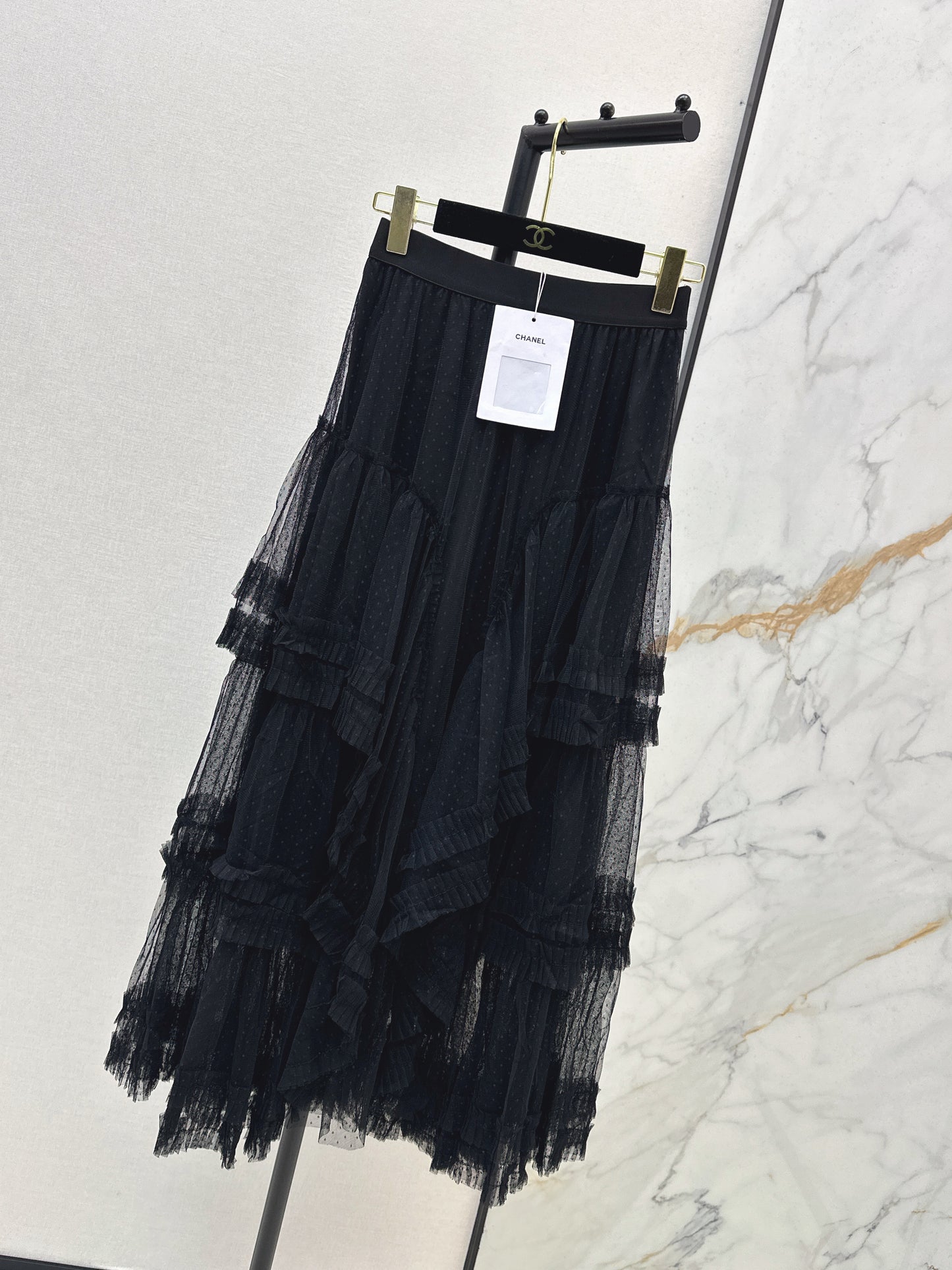26SS NEW polka dot mesh skirt