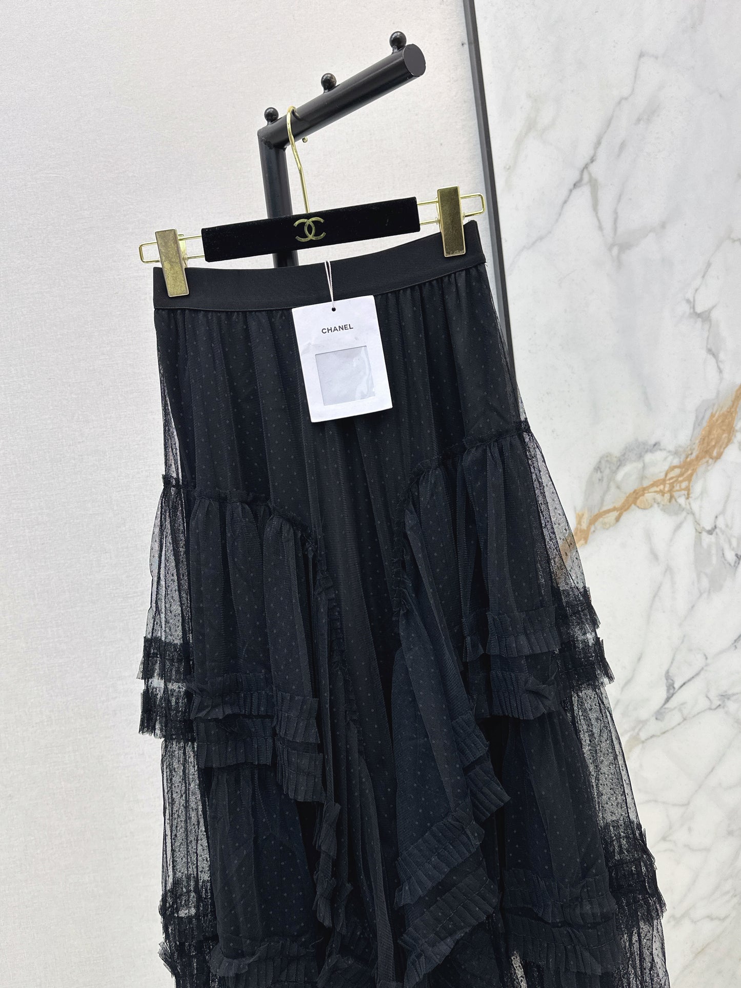 26SS NEW polka dot mesh skirt