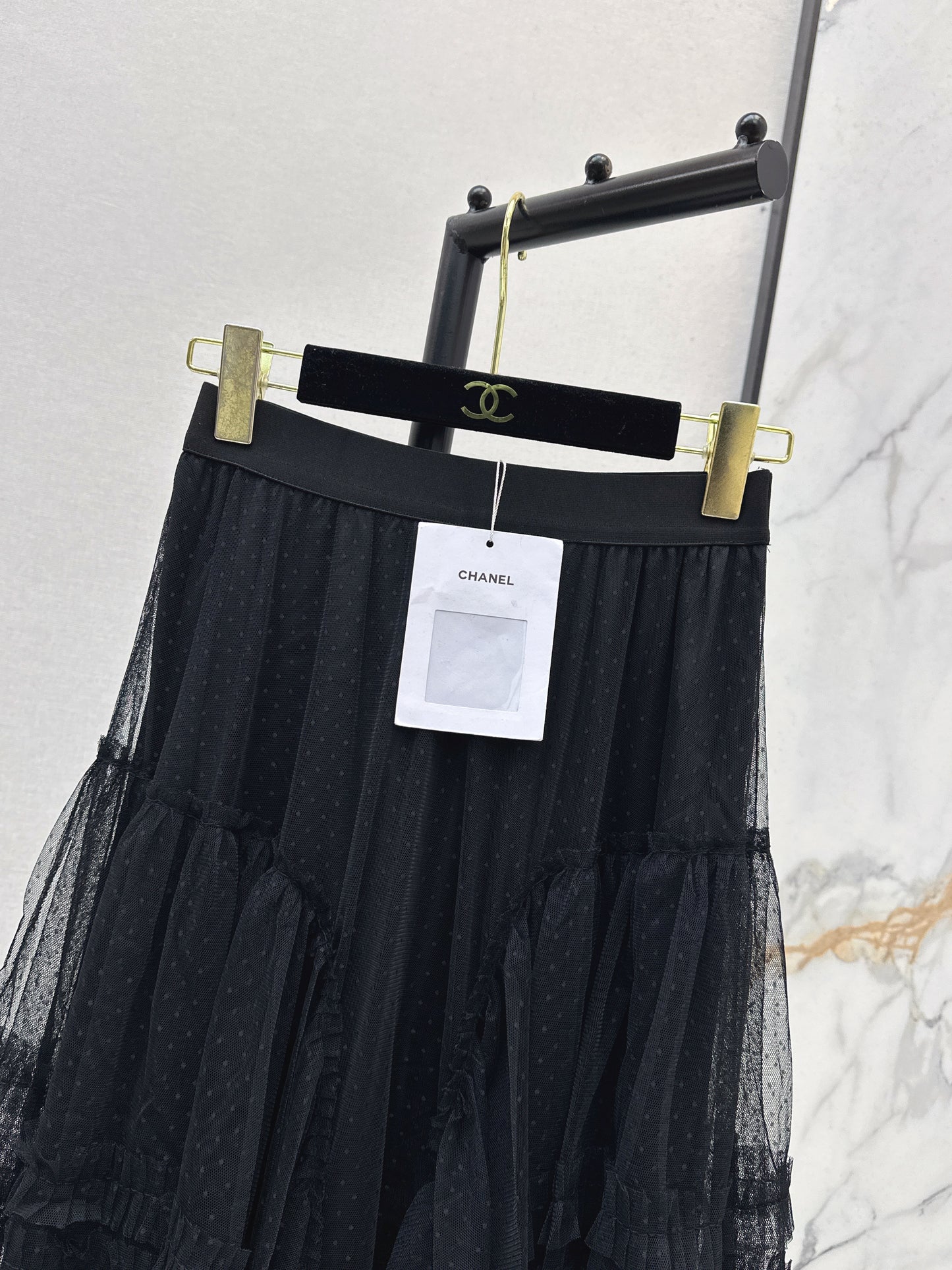 26SS NEW polka dot mesh skirt