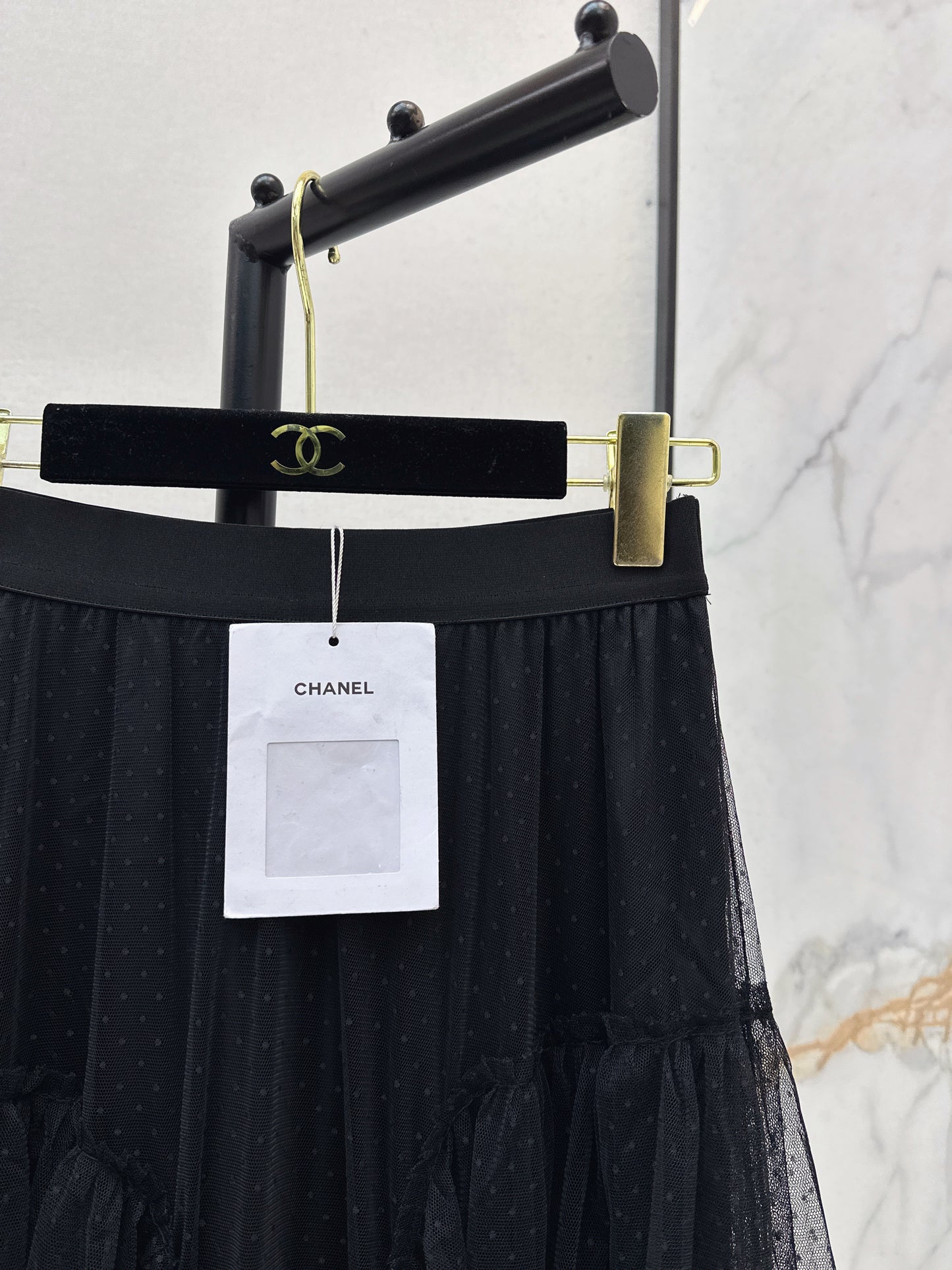 26SS NEW polka dot mesh skirt
