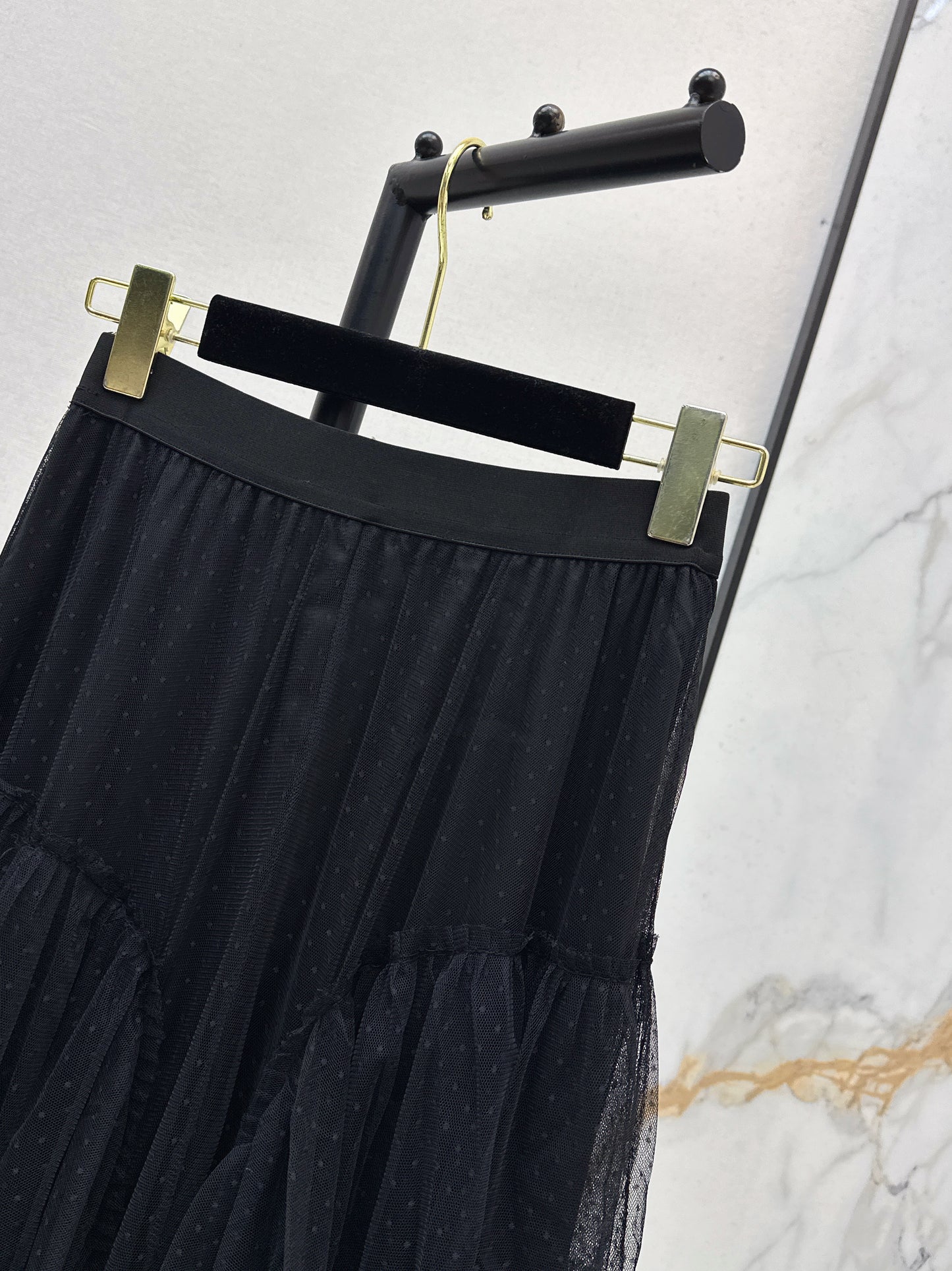 26SS NEW polka dot mesh skirt