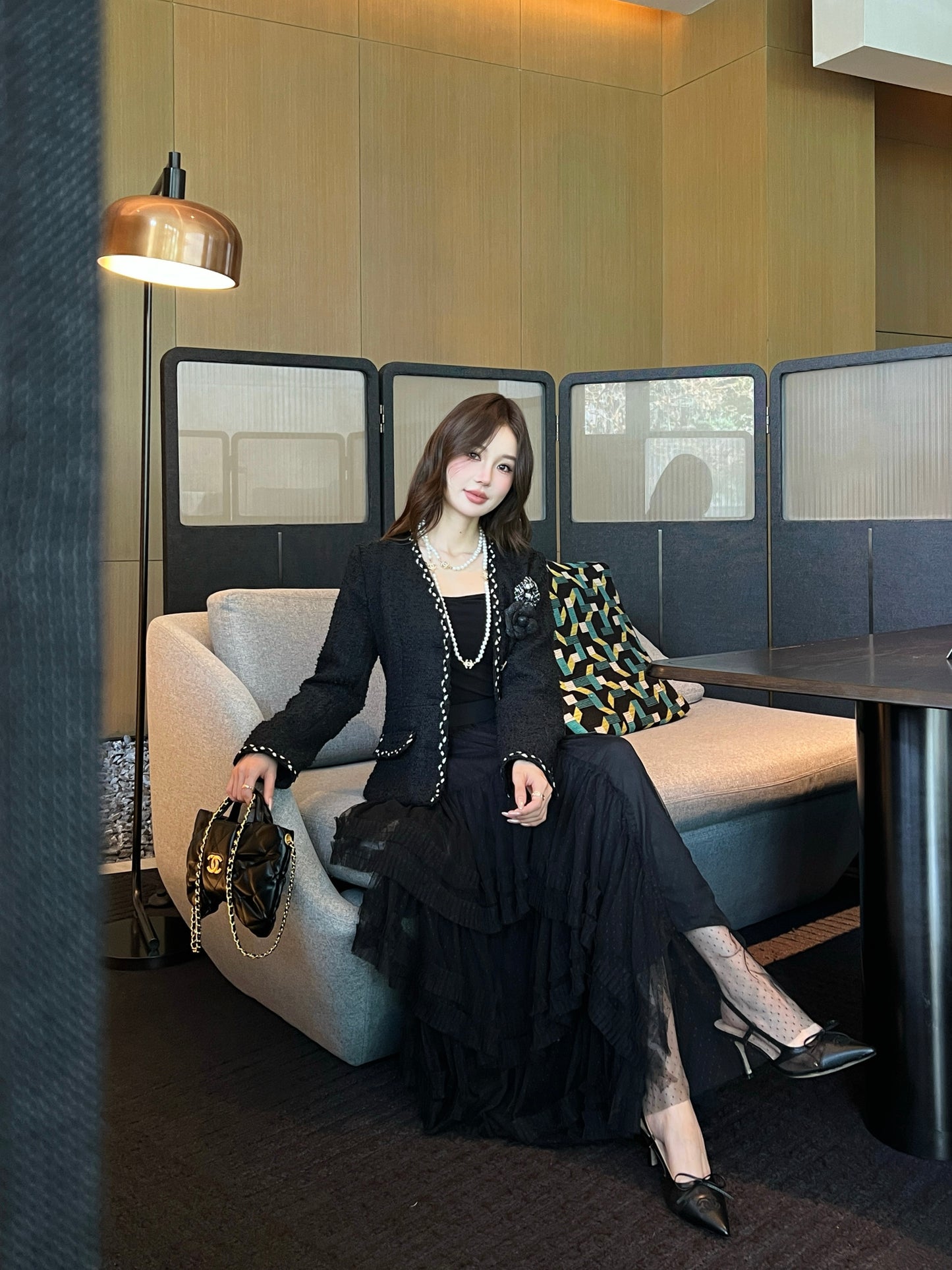 26SS NEW polka dot mesh skirt