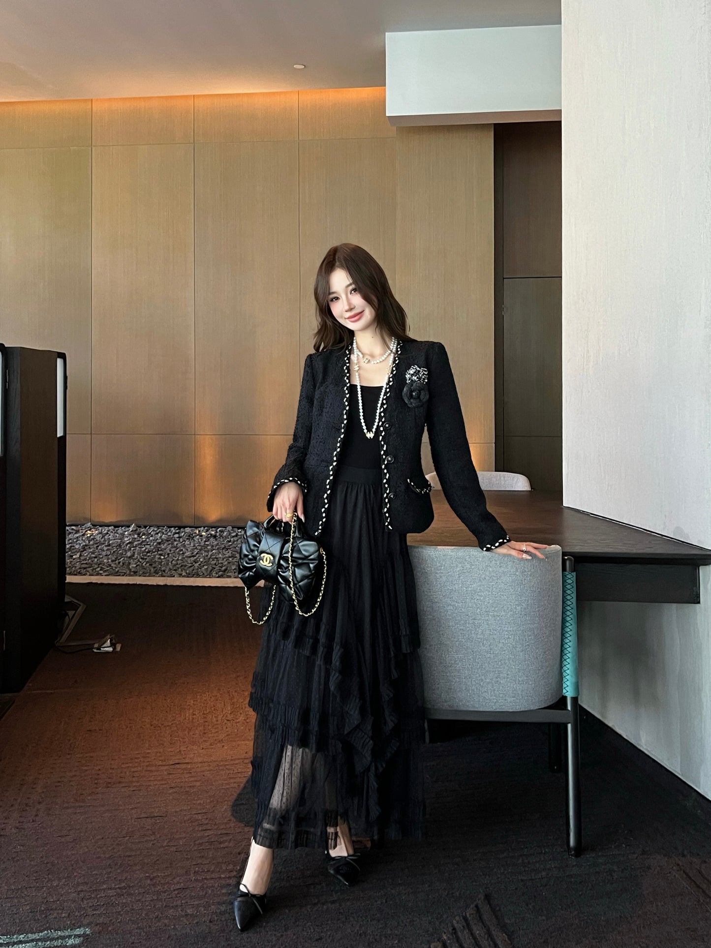 26SS NEW polka dot mesh skirt