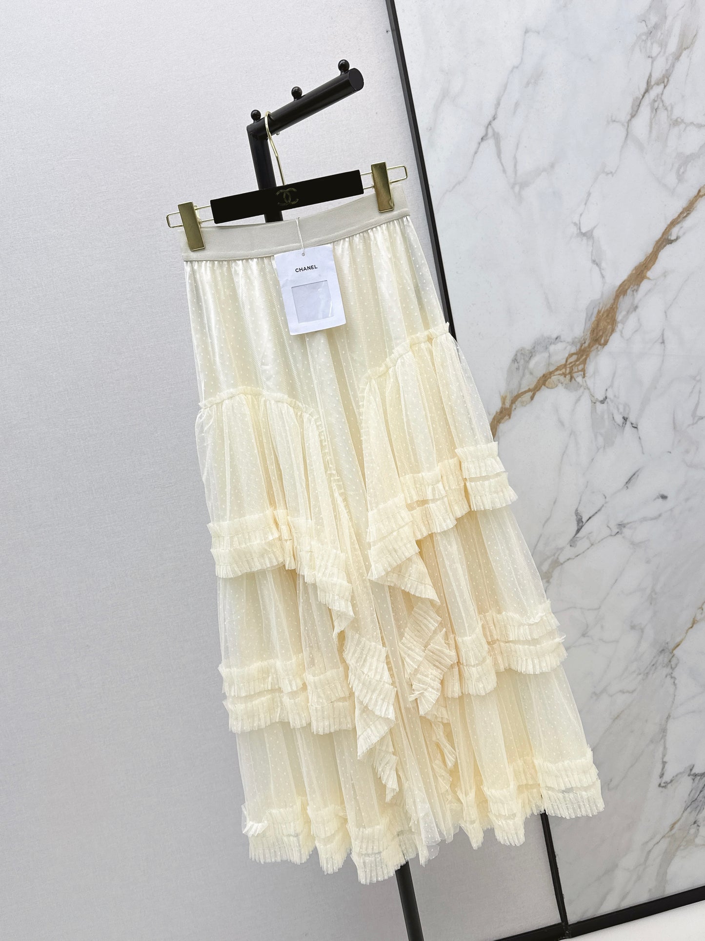 26SS NEW polka dot mesh skirt