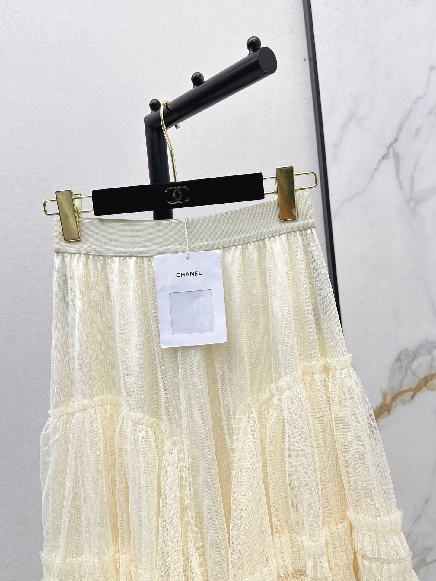 26SS NEW polka dot mesh skirt