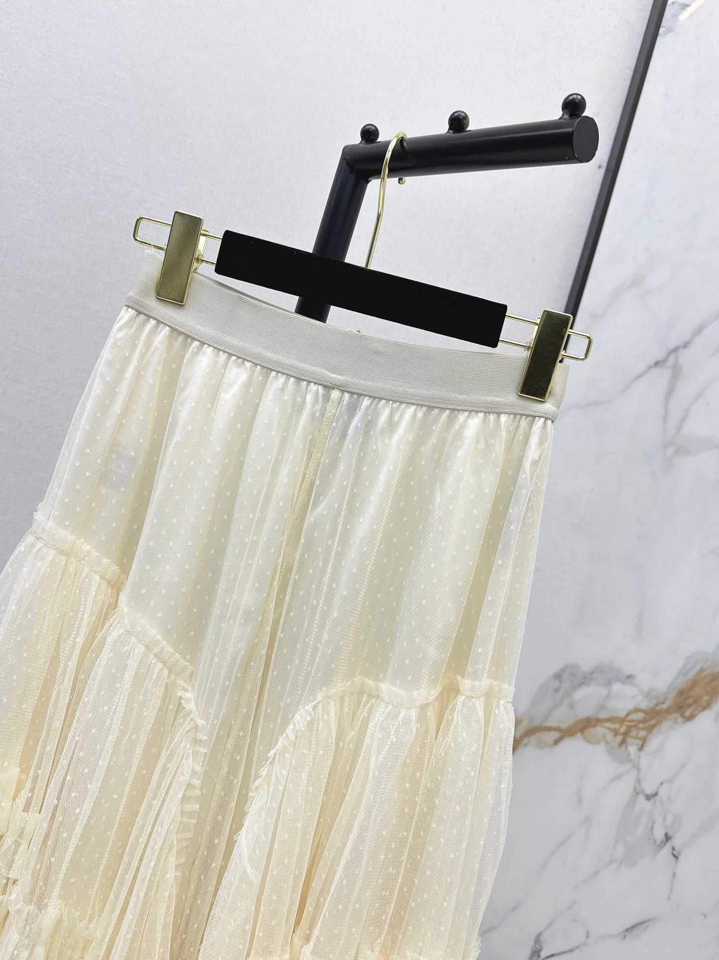 26SS NEW polka dot mesh skirt