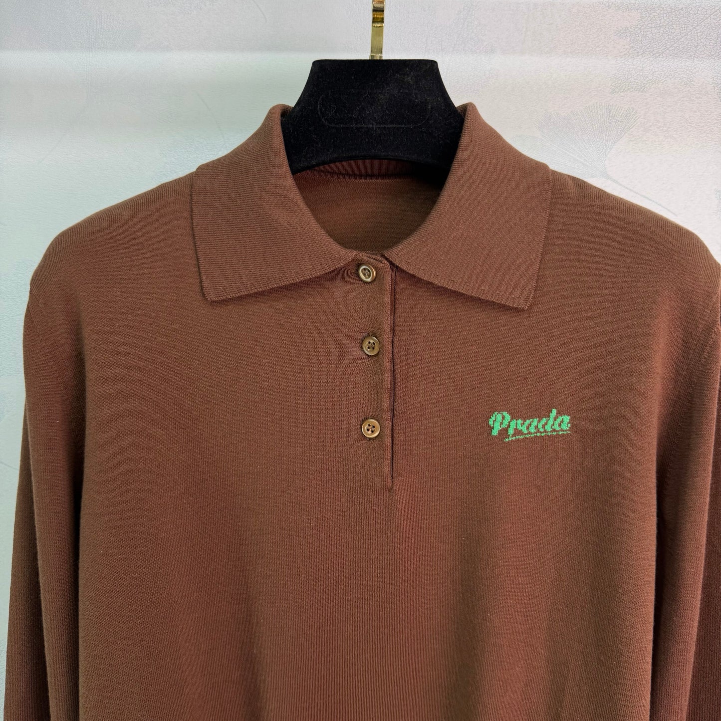 26SS NEW Brown knitted Polo shirt