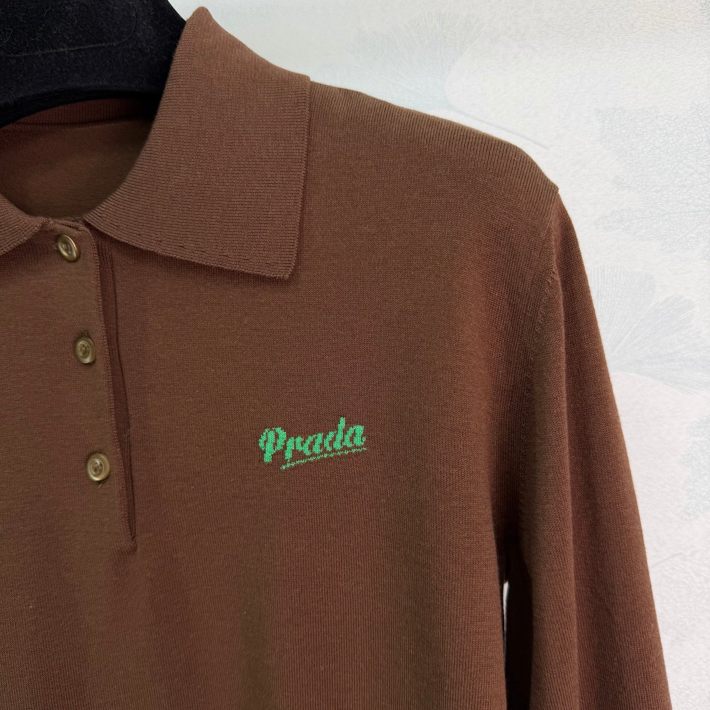 26SS NEW Brown knitted Polo shirt