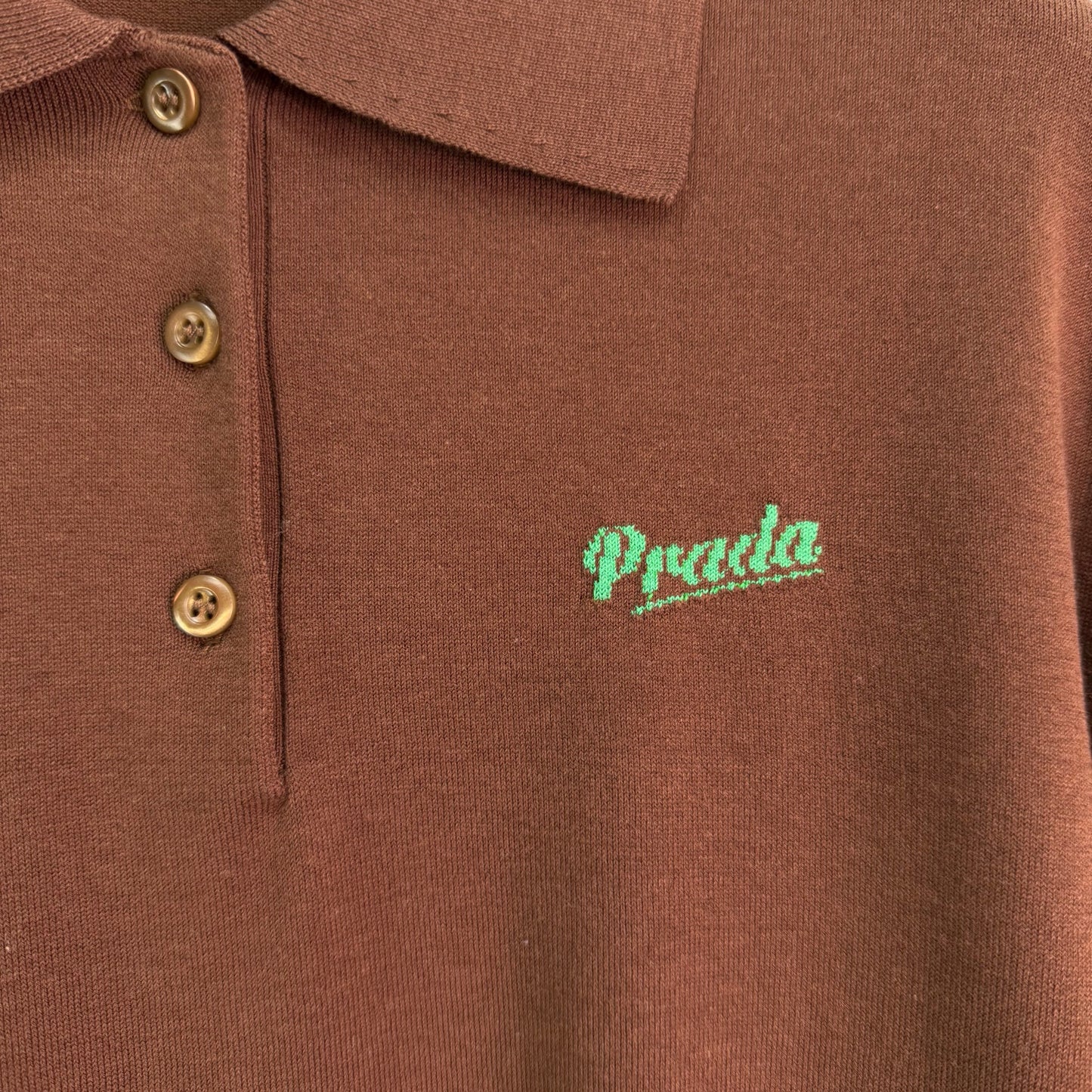 26SS NEW Brown knitted Polo shirt