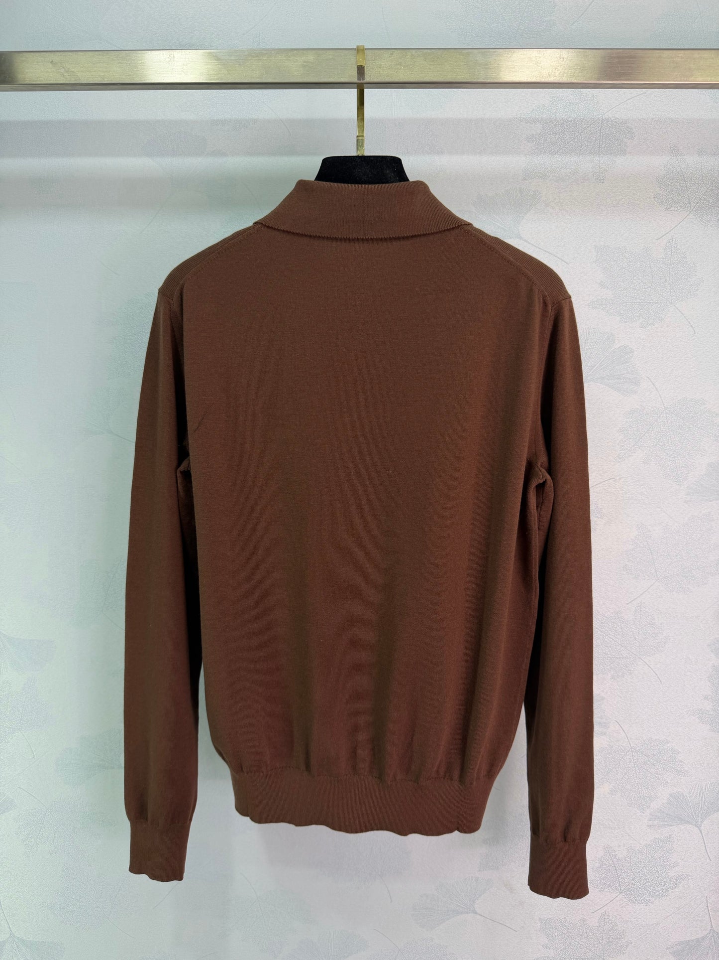26SS NEW Brown knitted Polo shirt