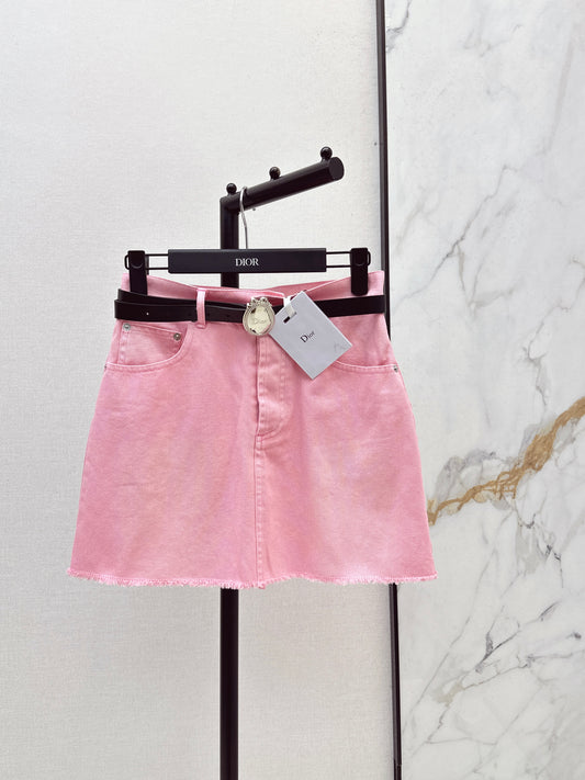 26SS NEW missd series age-reducing pink denim skirt