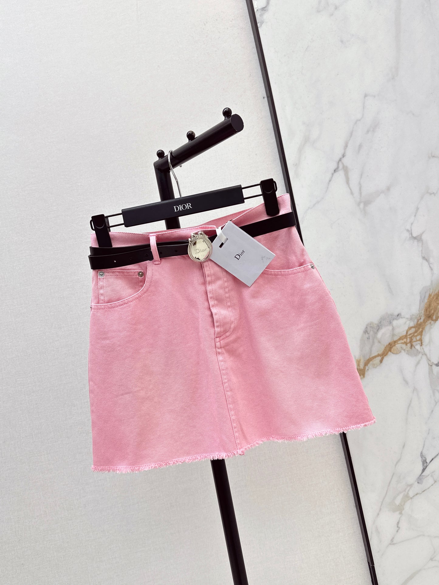 26SS NEW missd series age-reducing pink denim skirt