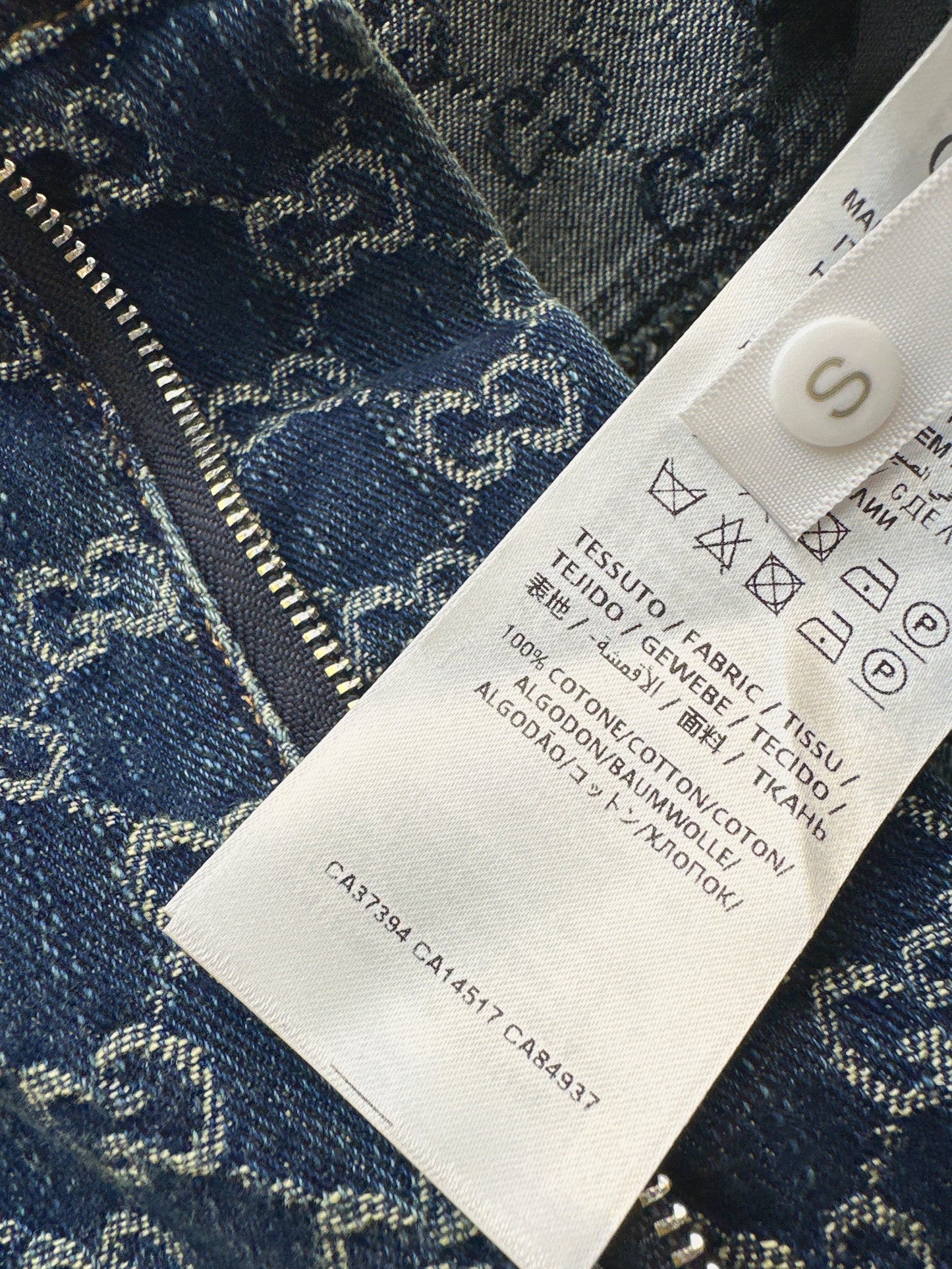 26SS NEW logo jacquard horseshoe buckle denim skirt