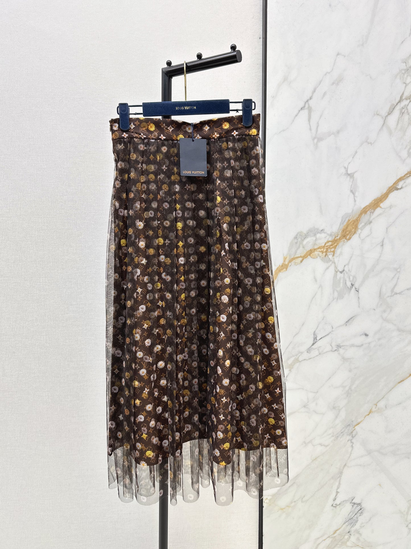 26SS NEW logo printed mesh skirt