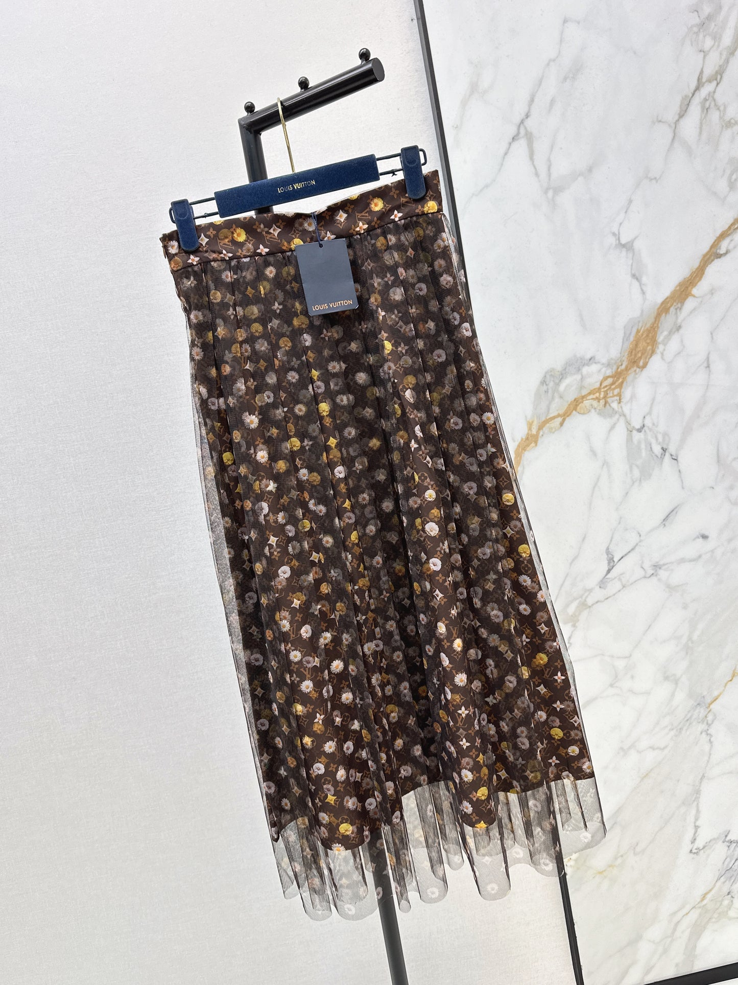 26SS NEW logo printed mesh skirt