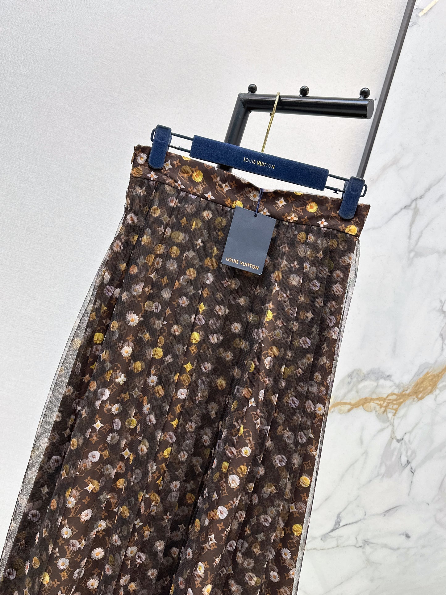26SS NEW logo printed mesh skirt