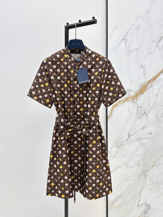 26SS NEW logo printed short sleeve dress