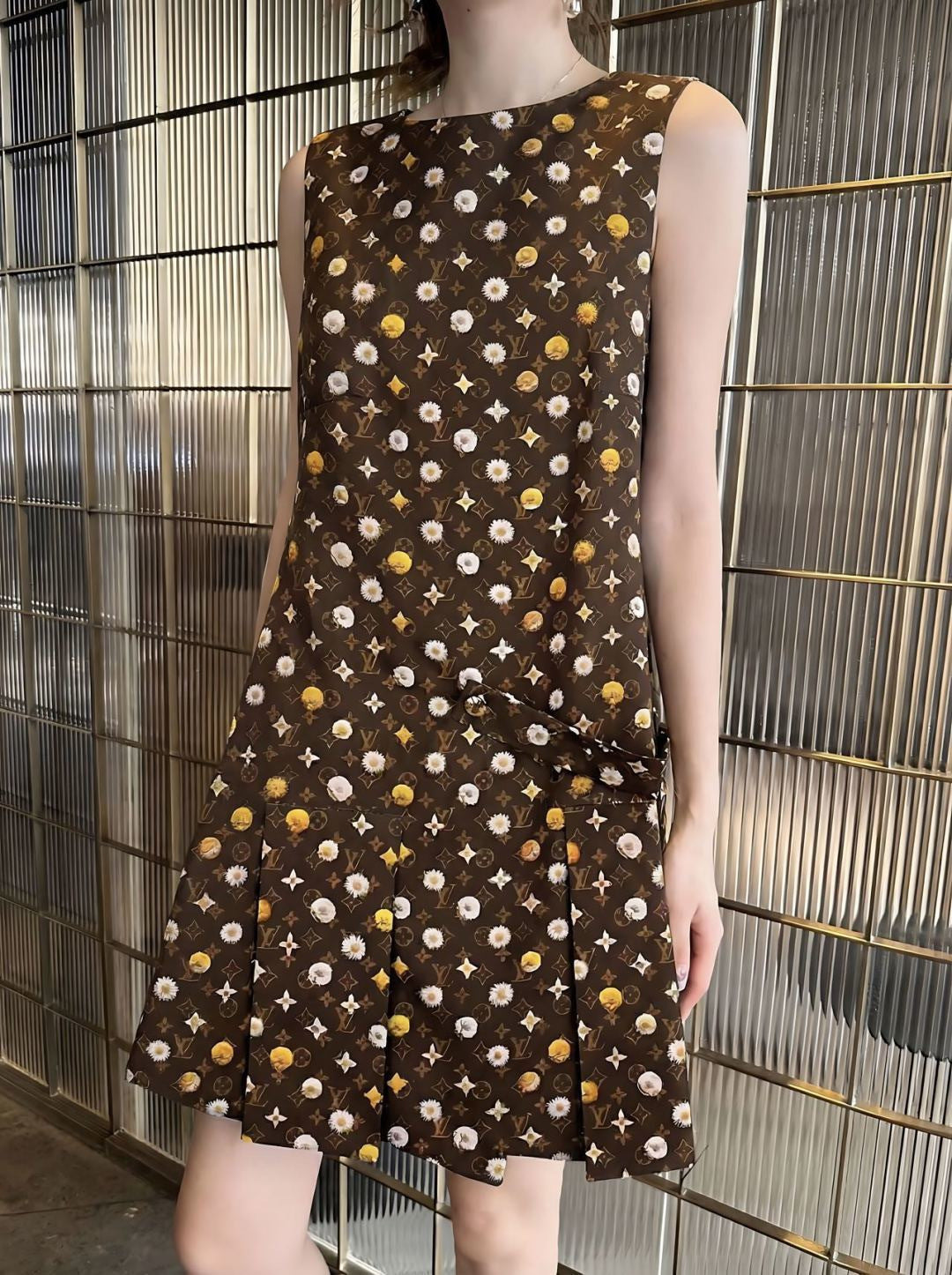 26SS NEW logo print sleeveless dress