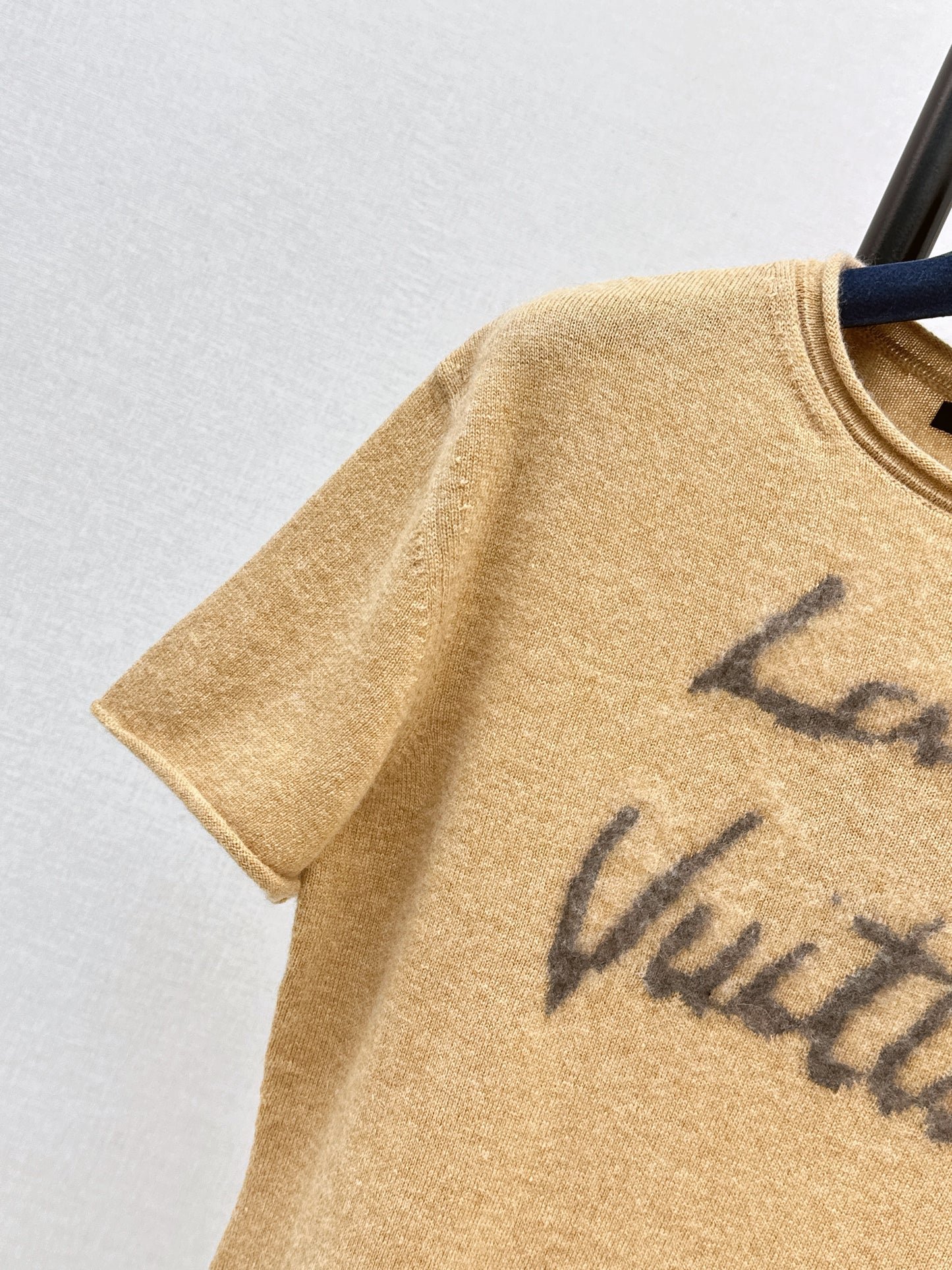 26SS NEW Camel letter short-sleeved sweater