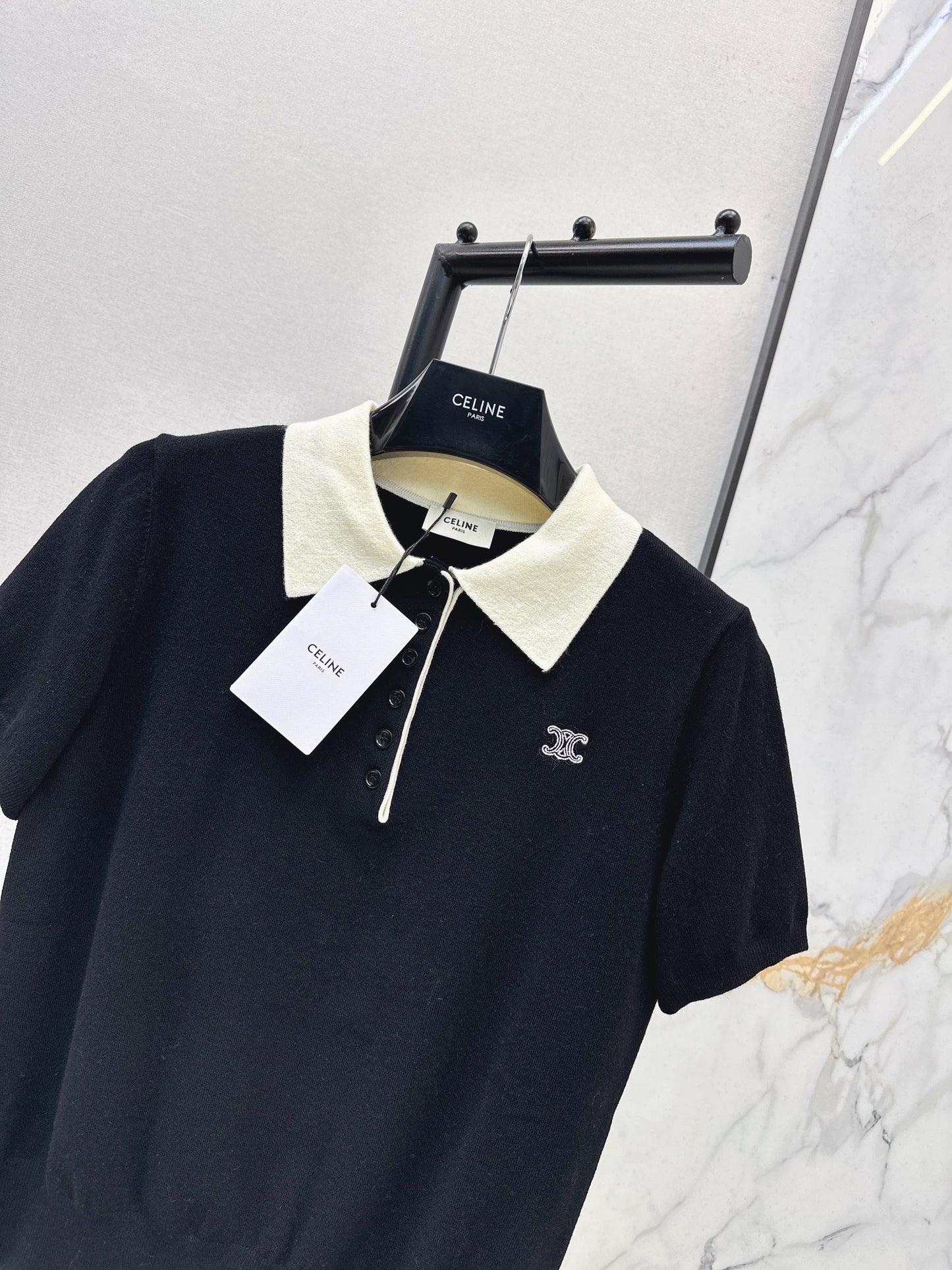 26SS NEW Contrast collar polo short-sleeved top