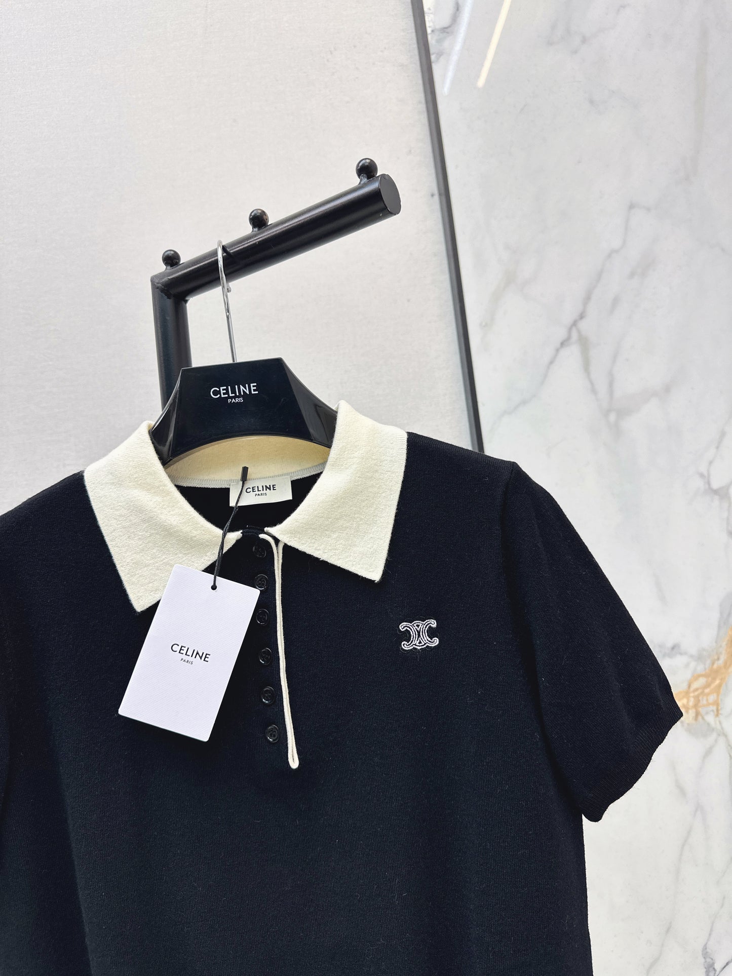 26SS NEW Contrast collar polo short-sleeved top