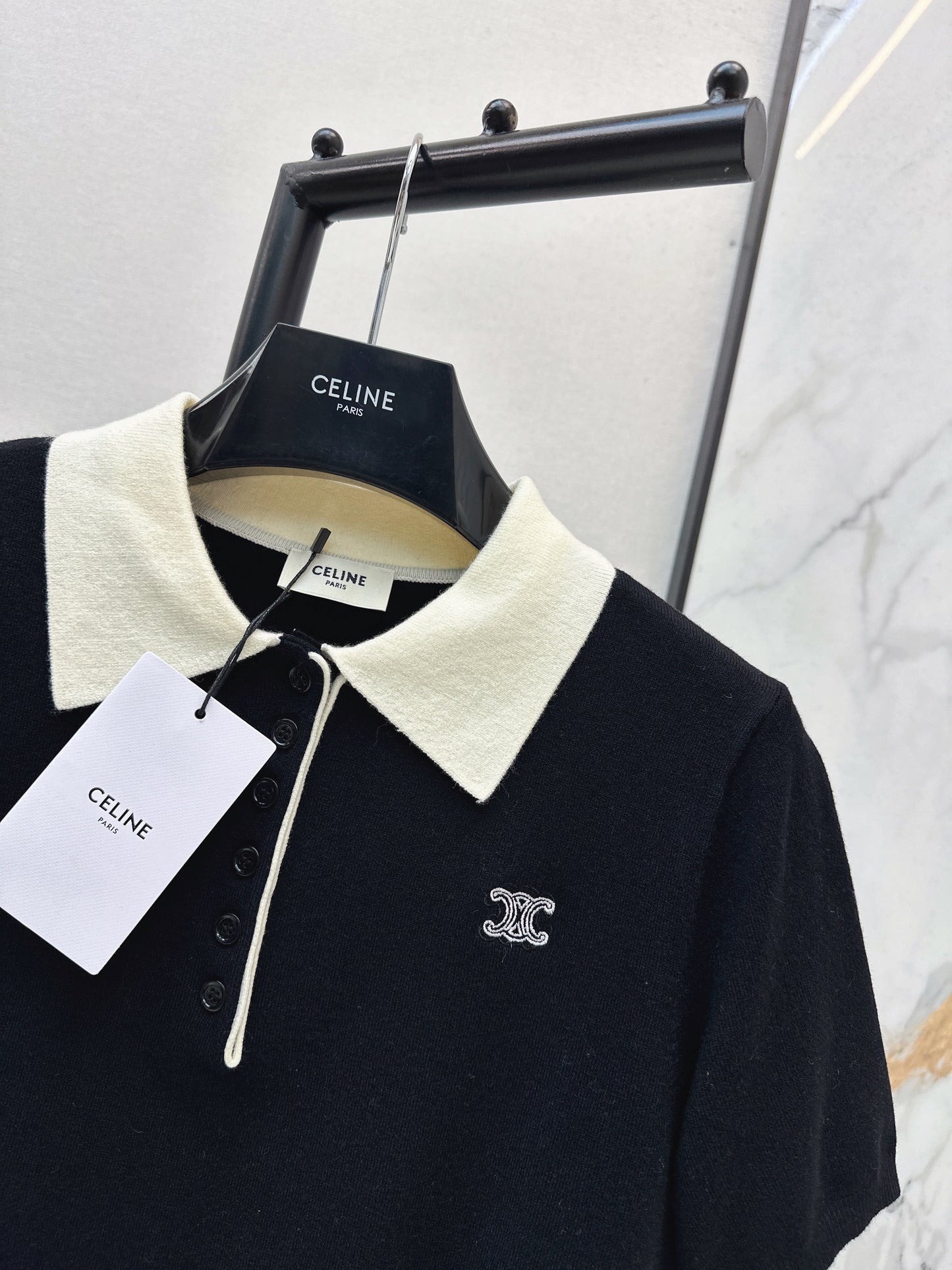 26SS NEW Contrast collar polo short-sleeved top