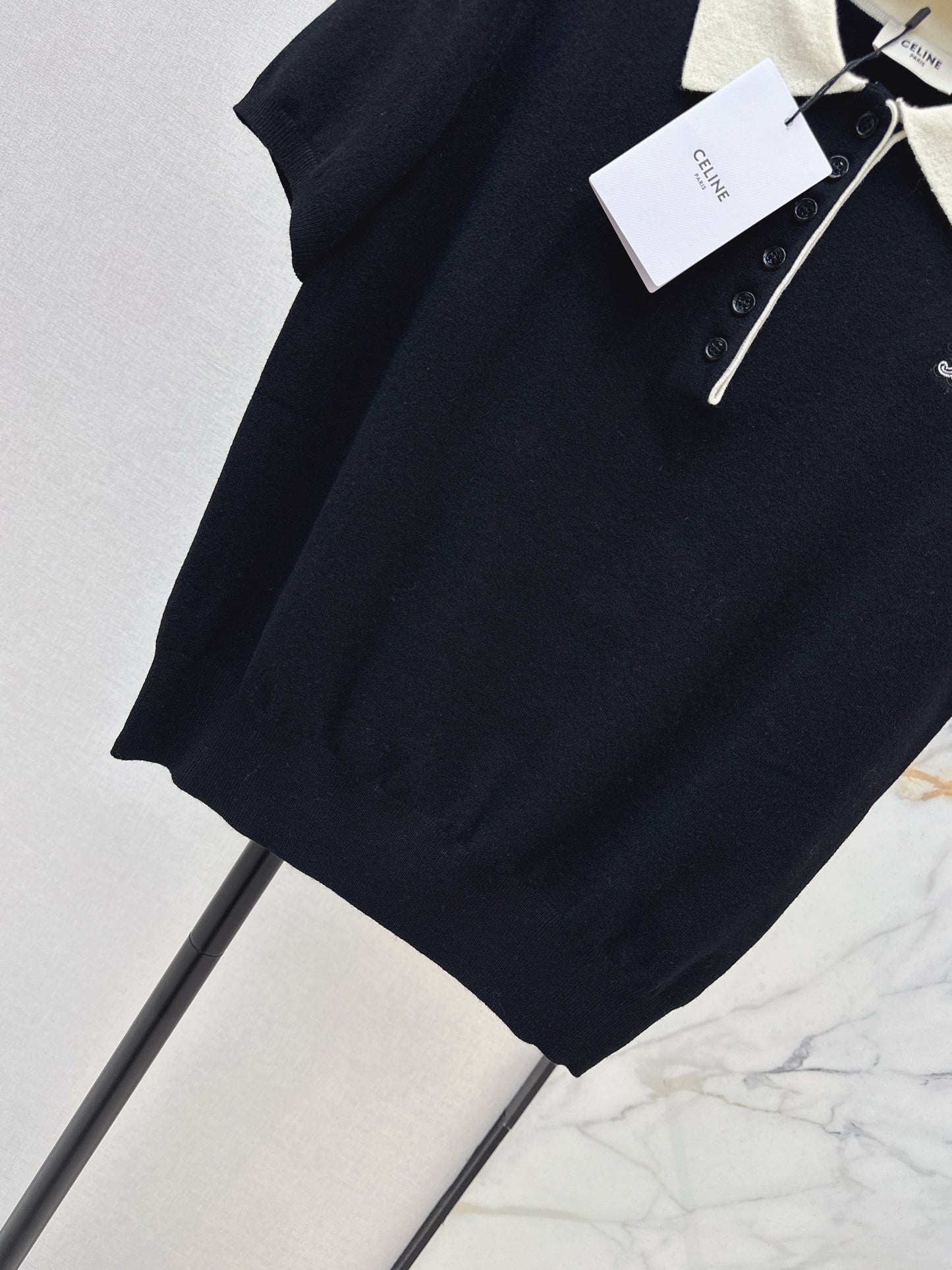 26SS NEW Contrast collar polo short-sleeved top