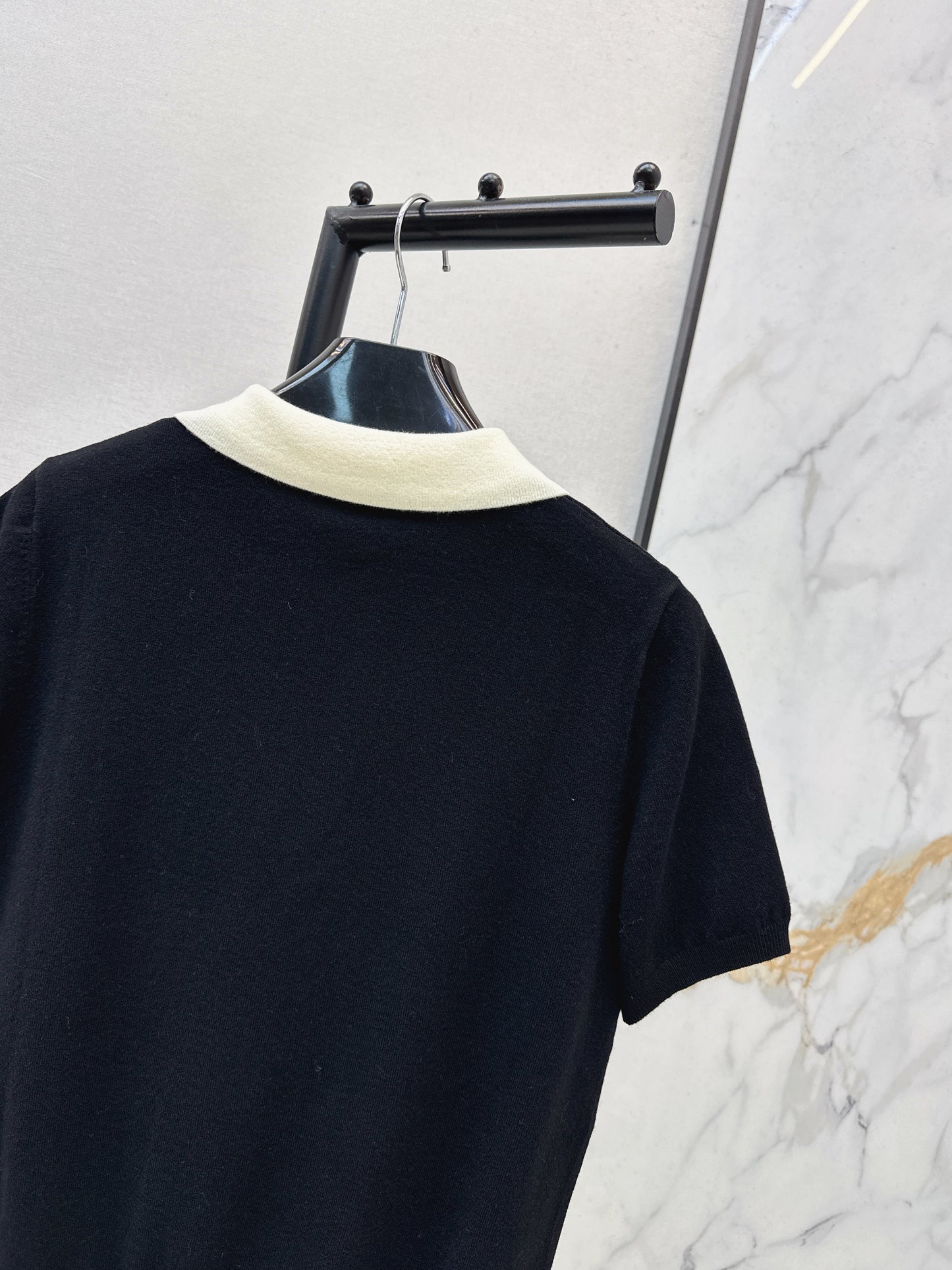 26SS NEW Contrast collar polo short-sleeved top