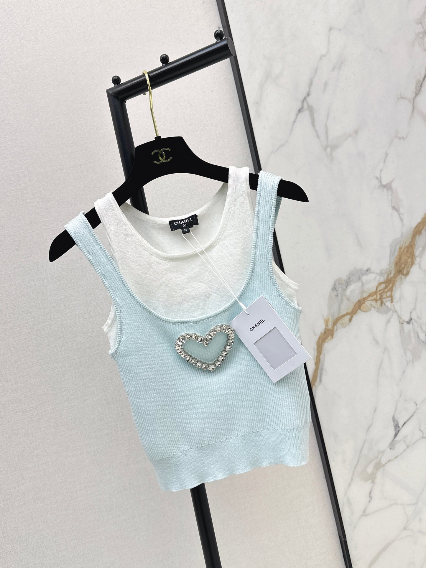 26SS NEW Fake two-piece sweater vest