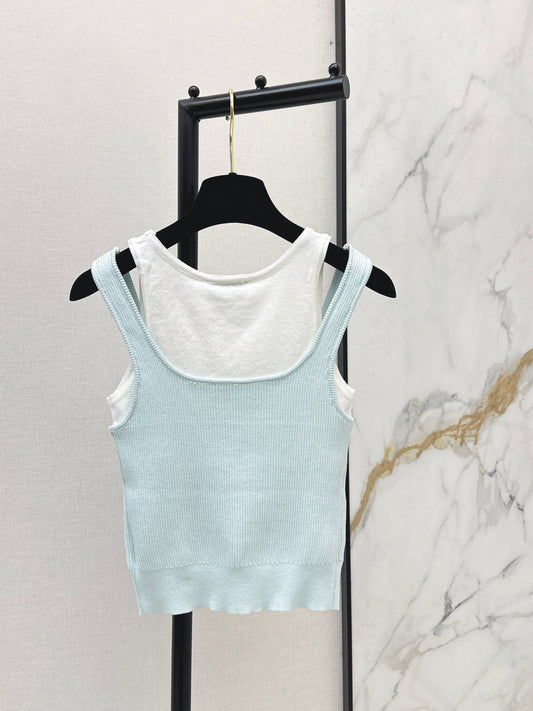 26SS NEW Fake two-piece sweater vest