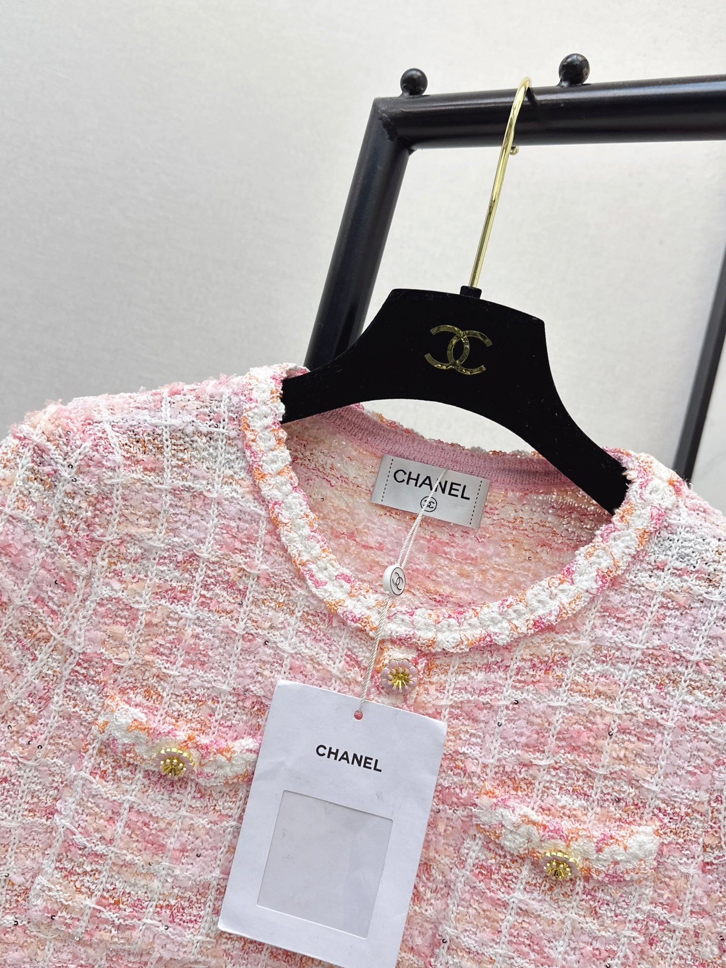 26SS NEU Promis tragen Dopamin-Strick-Kurzarmshirts