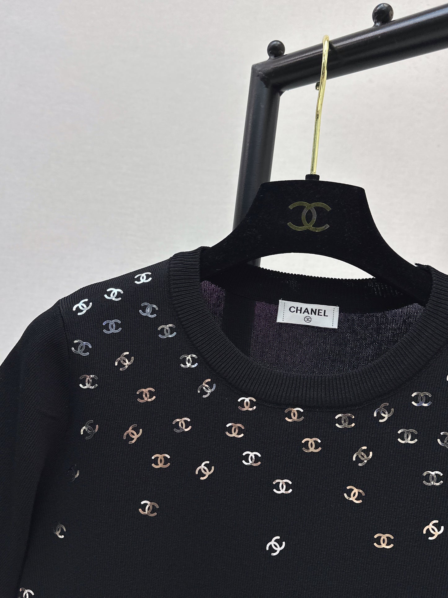 26SS NEW logo hot stamping decorative knitted short sleeves