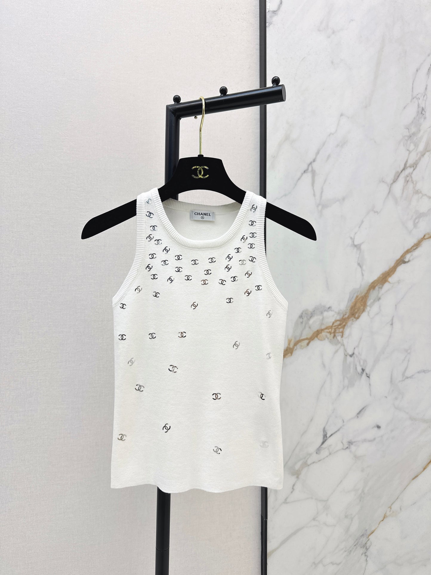 26SS NEW logo hot stamping decorative knitted vest