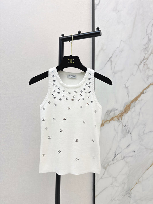 26SS NEW logo hot stamping decorative knitted vest