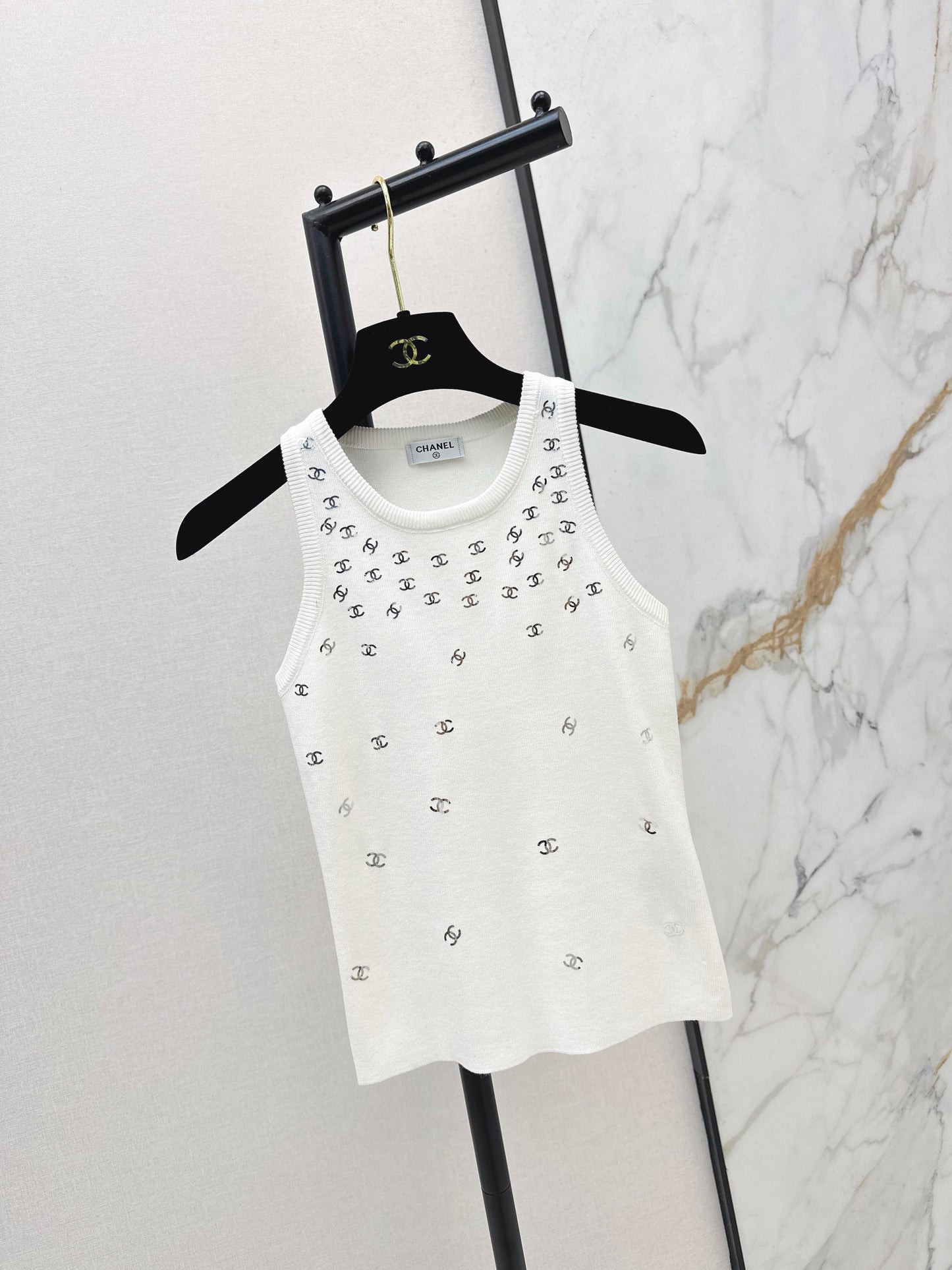 26SS NEW logo hot stamping decorative knitted vest