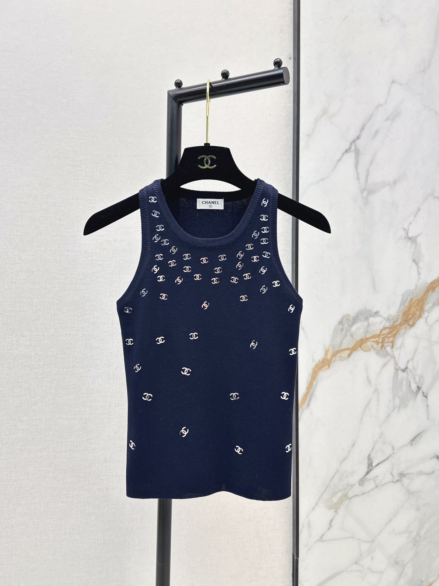 26SS NEW logo hot stamping decorative knitted vest