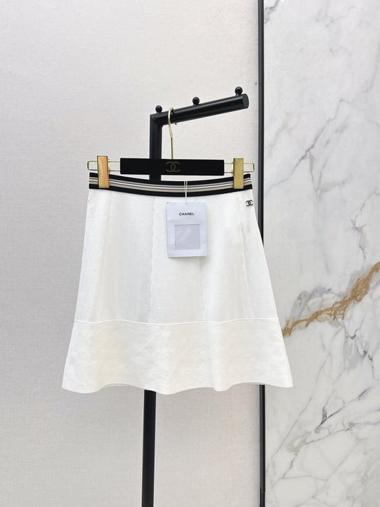 26SS NEW Black and white stripes on the waist + double CLogo centaur skirt