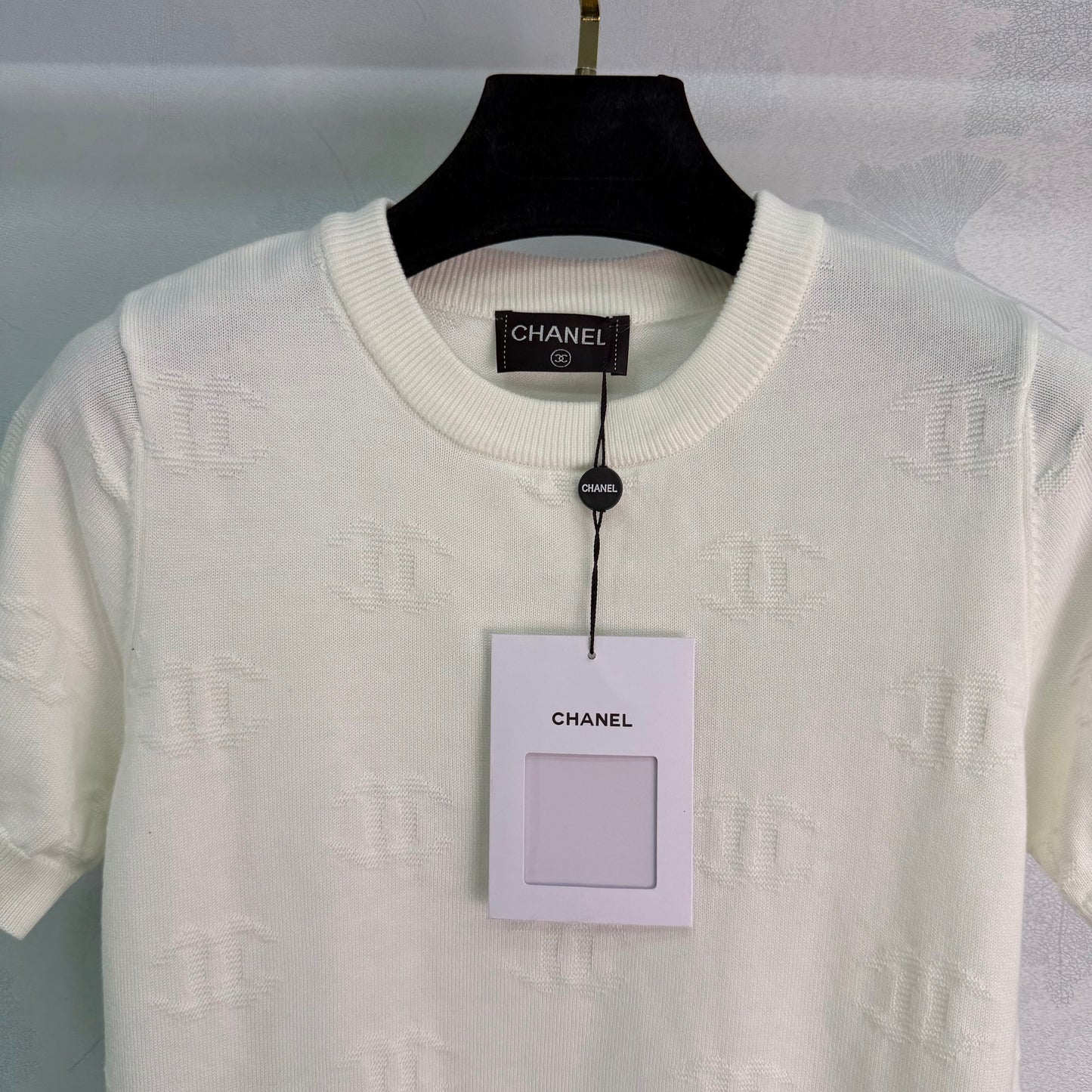 26SS NEU Jacquard gestricktes Kurzarmshirt