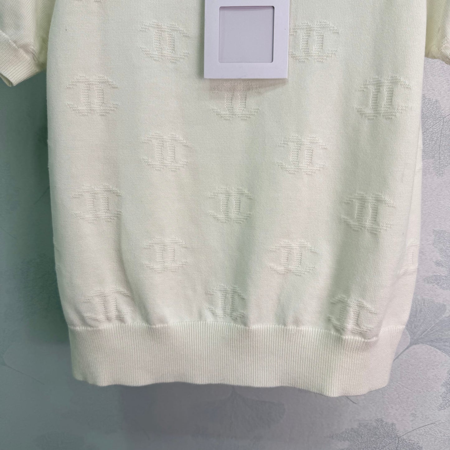 26SS NEU Jacquard gestricktes Kurzarmshirt