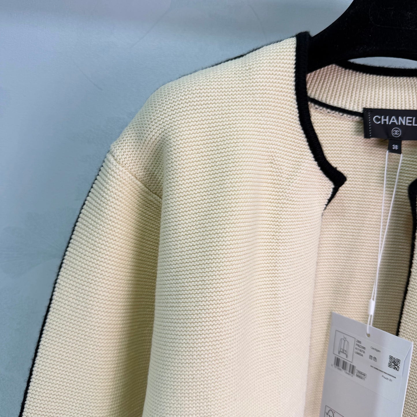 26SS NEW White piping knitted cardigan