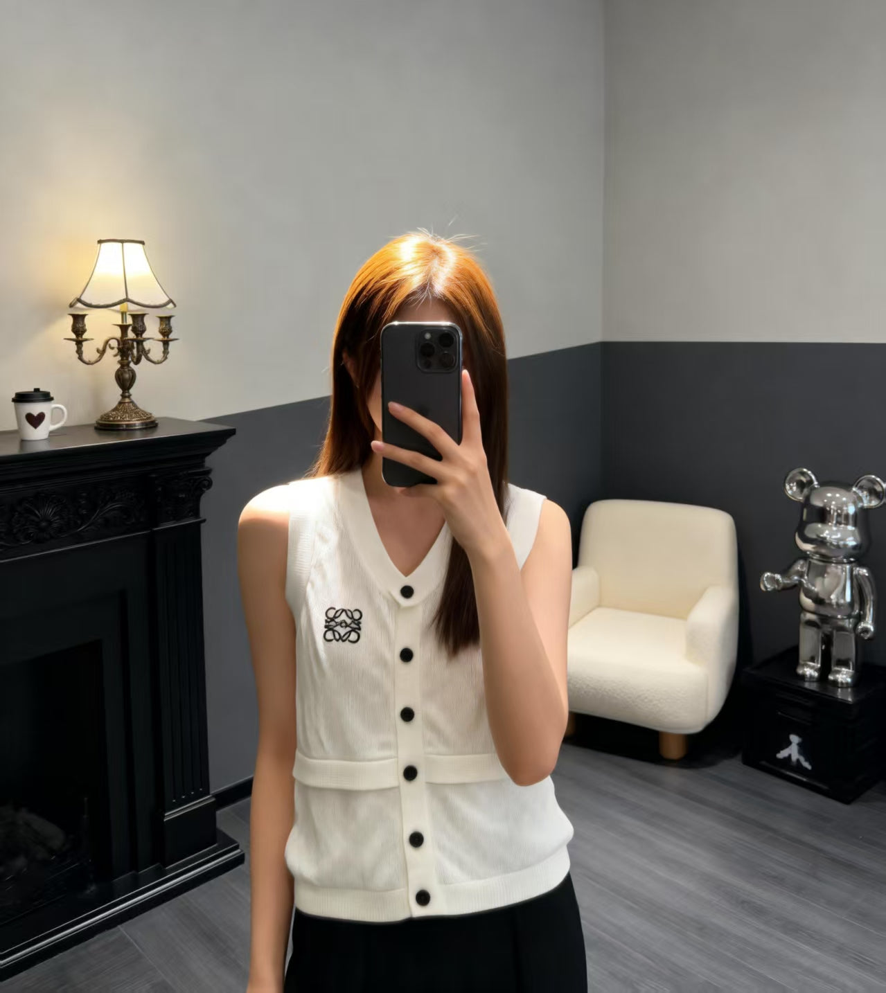26SS NEW Hollow knitted vest