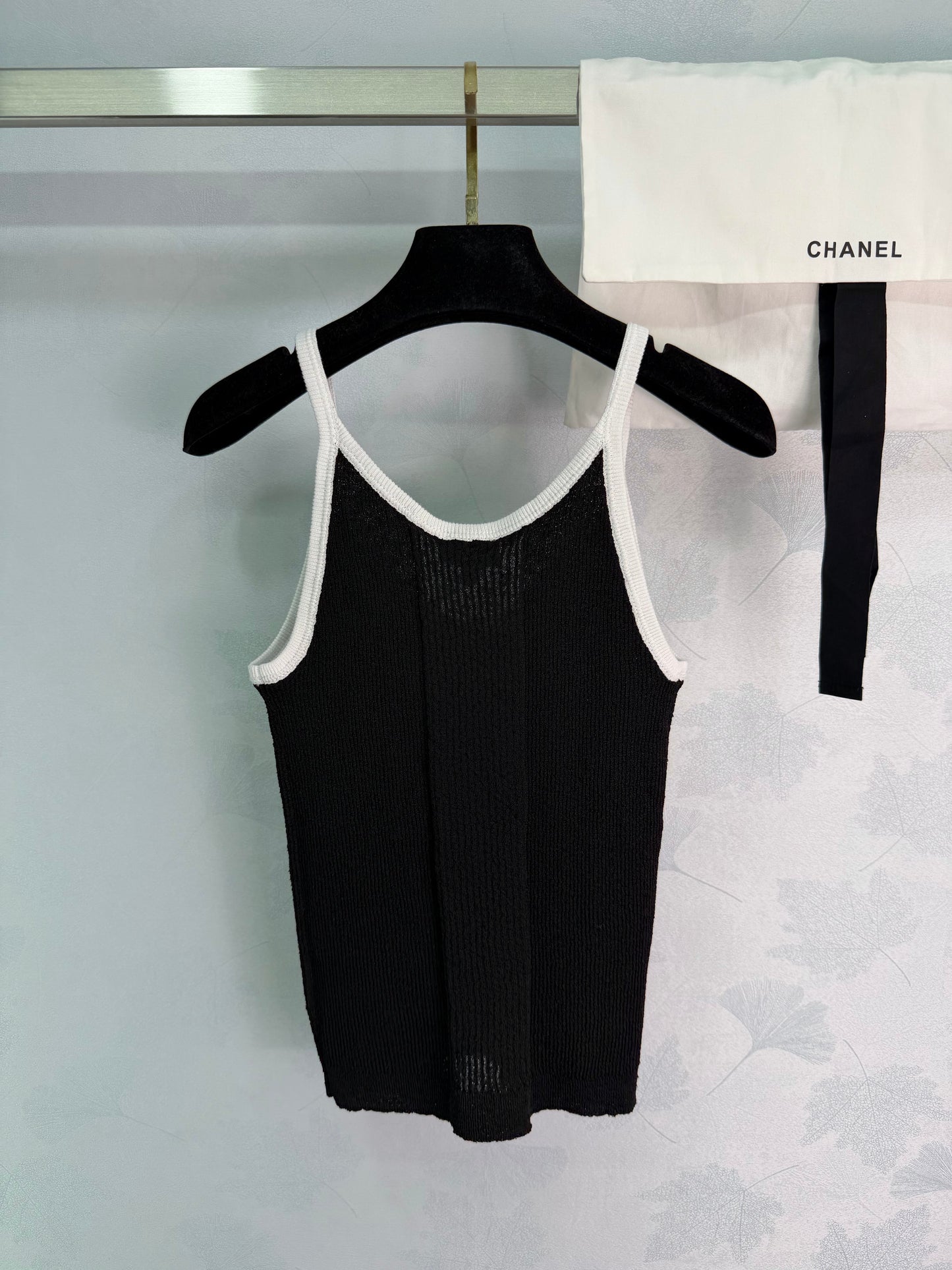 26SS NEW black knitted vest