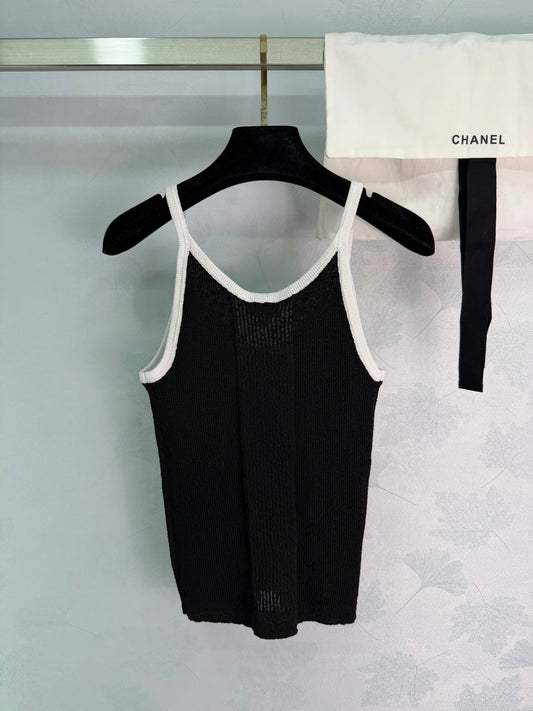 26SS NEW black knitted vest