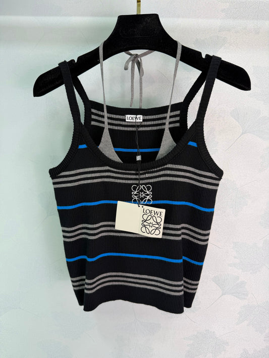 26SS NEW Striped knitted vest