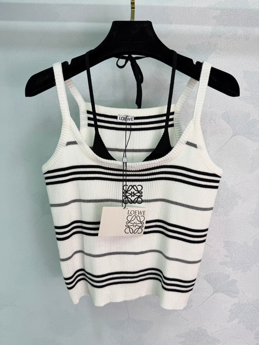 26SS NEW Striped knitted vest