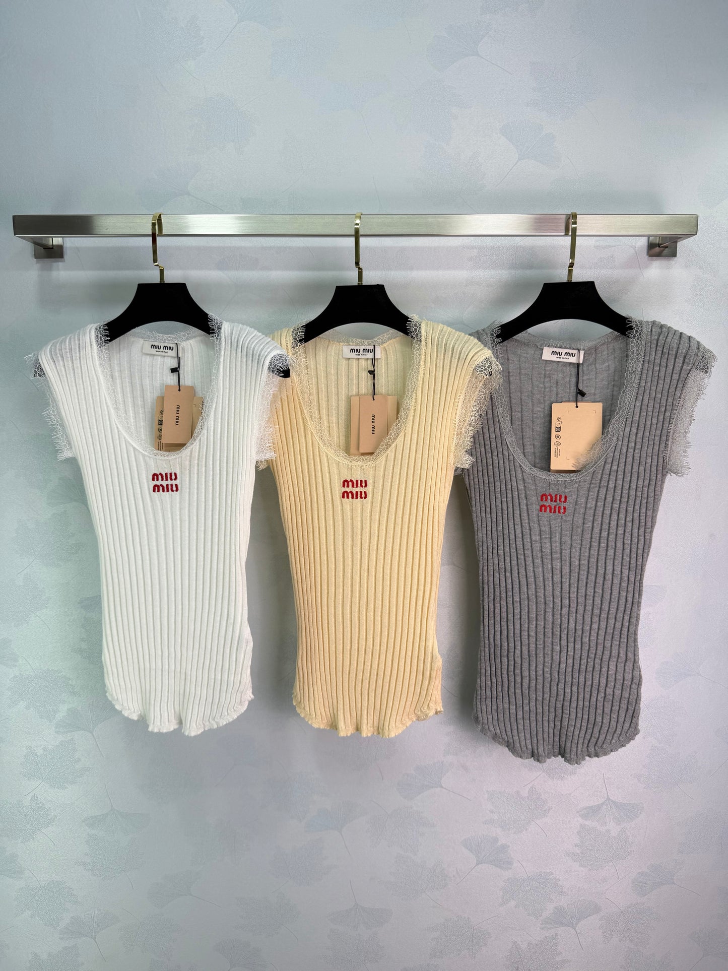 26SS NEW ribbed knitted vest